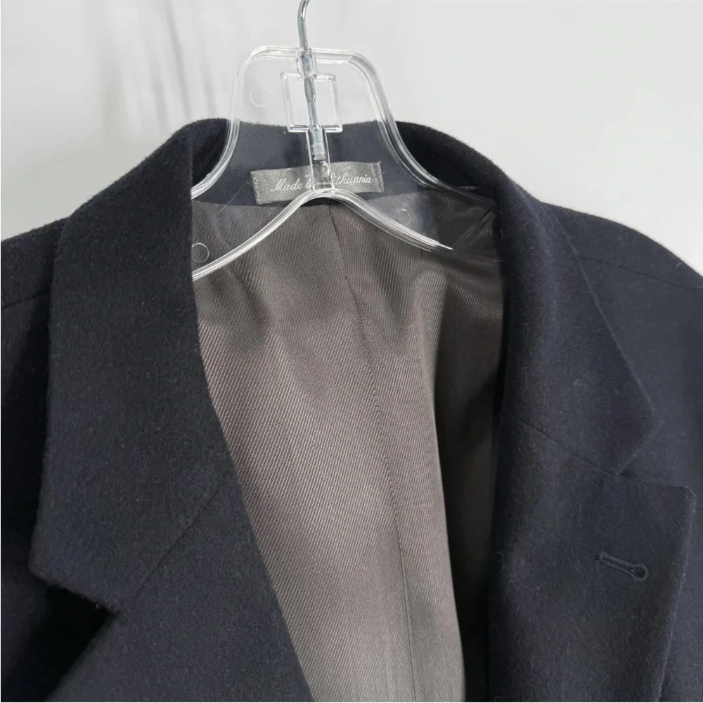 Oscar De La Renta Cashmere Wool Blazer Mens Size 46R Navy 3-Button Sport Coat
